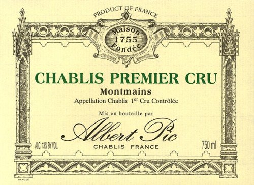Label for {materiallist:brand_name} Chablis Premier Cru Montmains {materiallist:vintage}