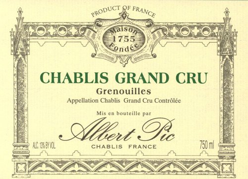 Label for {materiallist:brand_name} Chablis Grand Cru Grenouilles  {materiallist:vintage}
