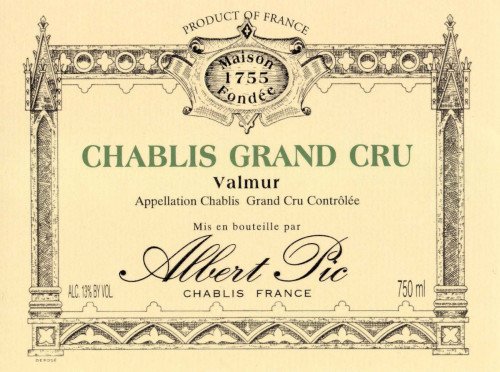 Label for {materiallist:brand_name} Chablis Grand Cru Valmur  {materiallist:vintage}