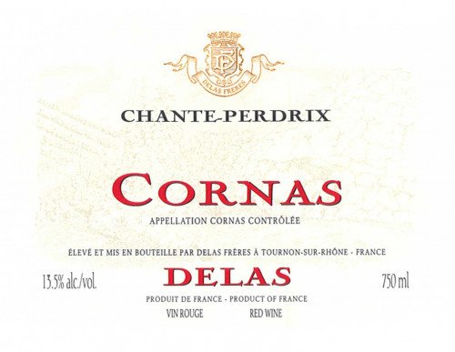 Label for {materiallist:brand_name} Cornas ‘Chante-Perdrix’ {materiallist:vintage}