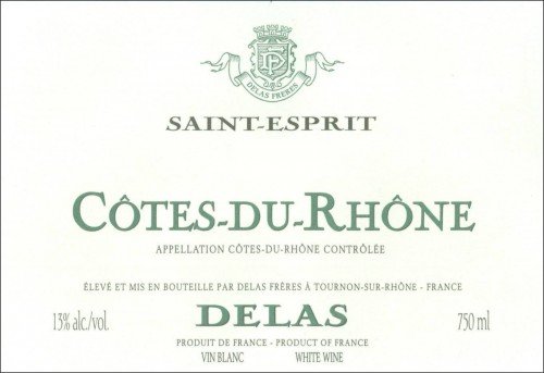 Label for {materiallist:brand_name} Côtes-du-Rhône St. Esprit Blanc {materiallist:vintage}
