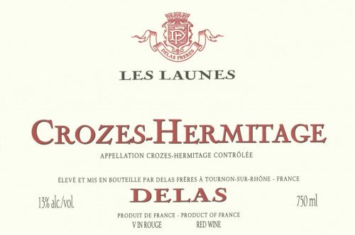 Label for {materiallist:brand_name} Crozes Hermitage ‘Les Launes’ Rouge {materiallist:vintage}