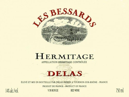 Label for {materiallist:brand_name} Hermitage Les Bessards {materiallist:vintage}