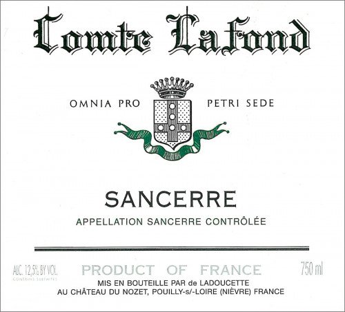 Label for {materiallist:brand_name} Comte Lafond Sancerre Blanc {materiallist:vintage}