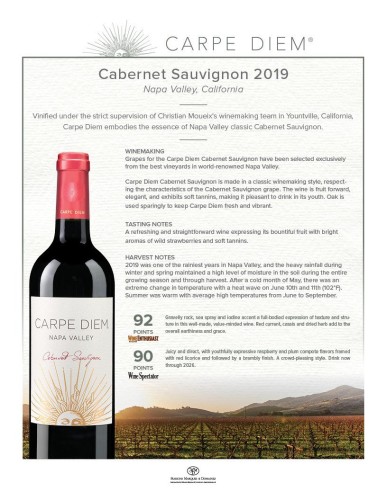 Sell Sheet for {materiallist:brand_name} Cabernet Sauvignon 2019