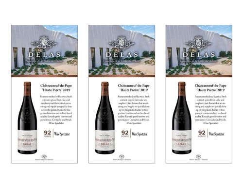 Shelf Talker for {materiallist:brand_name} Châteauneuf-du-Pape ‘Haute Pierre’ 2019