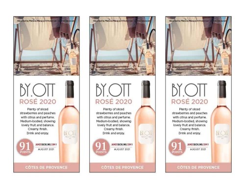 Shelf Talker for {materiallist:brand_name} BY.OTT Côtes de Provence Rosé 2020