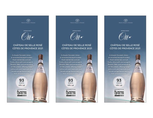 Shelf Talker for {materiallist:brand_name} Château de Selle Côtes de Provence Rosé 2021