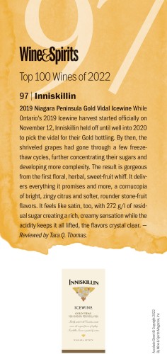 Shelf Talker for {materiallist:brand_name} Gold Vidal Icewine 2019