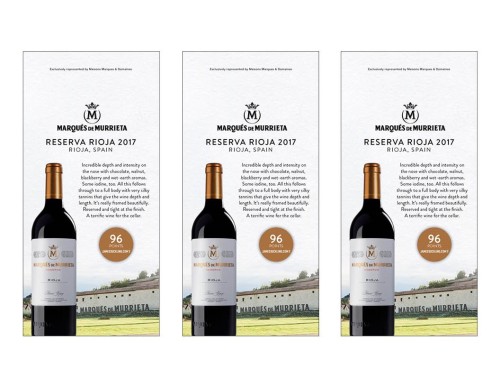 Shelf Talker for {materiallist:brand_name} Rioja Reserva 2017