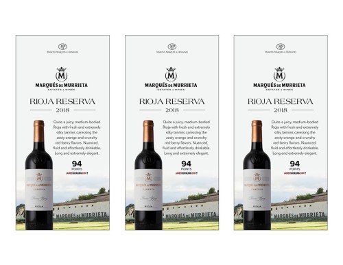 Shelf Talker for {materiallist:brand_name} Rioja Reserva 2018
