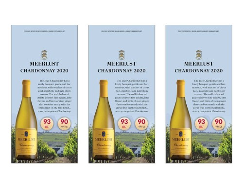 Shelf Talker for {materiallist:brand_name} Chardonnay 2020