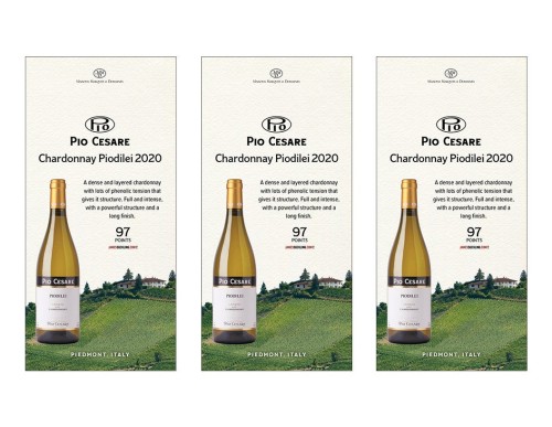 Shelf Talker for {materiallist:brand_name} Chardonnay Piodilei DOC 2020